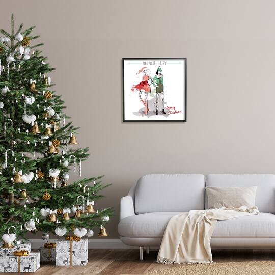Stupell Industries Who Wore It Best Christmas Fashion Framed Giclee Art
